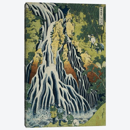The Kirifuri Waterfall At Mt. Kurokami In Shimotsuke Province (Private Collection) Canvas Print #BMN4970} by Katsushika Hokusai Canvas Artwork