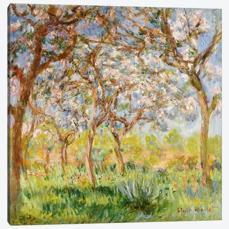 Spring at Giverny  Canvas Print #BMN4977} by Claude Monet Canvas Print