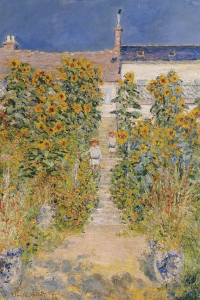 Claude Monet: The Artist's Garden at Vetheuil  by Claude Monet