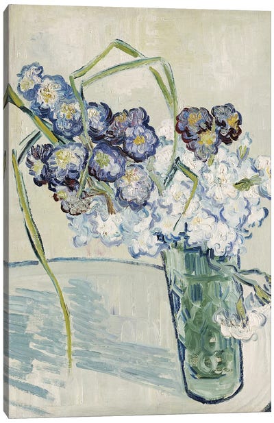 Still Life, Vase of Carnations, June 1890  Canvas Art Print - Vincent van Gogh