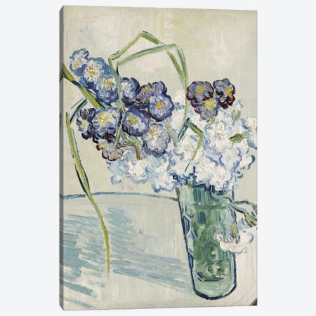 Still Life, Vase of Carnations, June 1890  Canvas Print #BMN4981} by Vincent van Gogh Art Print