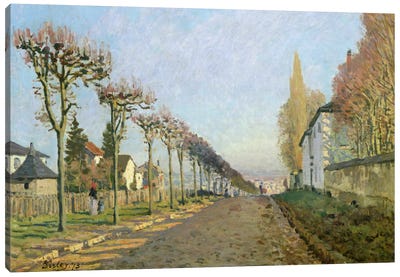 Rue de la Machine, Louveciennes, 1873  Canvas Art Print - Alfred Sisley