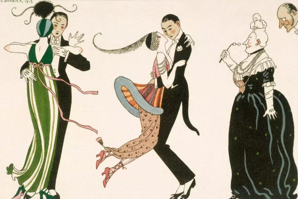 George Barbier: The Madness of the Day, engraved by H. Reidel by George Barbier