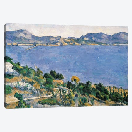 L'Estaque, View of the Bay of Marseilles, c.1878-79  Canvas Print #BMN500} by Paul Cezanne Canvas Art Print