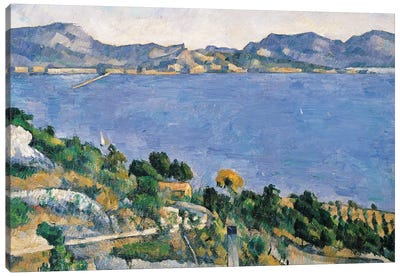L'Estaque, View of the Bay of Marseilles, c.1878-79  Canvas Art Print - Paul Cezanne