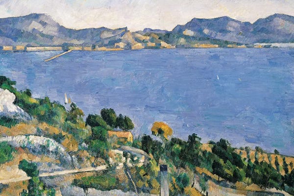 Post-Impressionism: L'Estaque, View of the Bay of Marseilles, c.1878-79  by Paul Cezanne