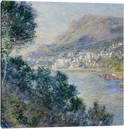 Monte Carlo, Vue de Cap Martin, 1884  Canvas Art Print - Mountain Art - Stunning Mountain Wall Art & Artwork