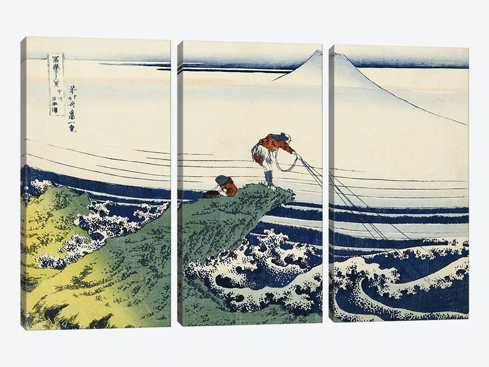 Kajikazawa in Kai Province, from the series 'Thirty-Six Views of Mount Fuji'  3-piece Canvas Artwork