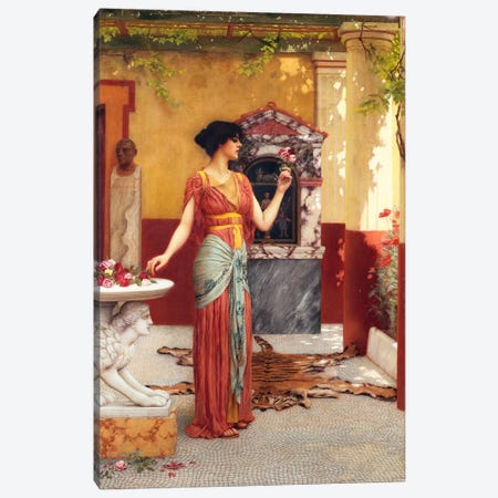The Bouquet, 1899  Canvas Print #BMN5024} by John William Godward Canvas Art