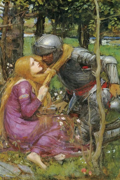 Pre-Raphaelite: A study for 'La Belle Dame sans Merci', c.1893  by John William Waterhouse