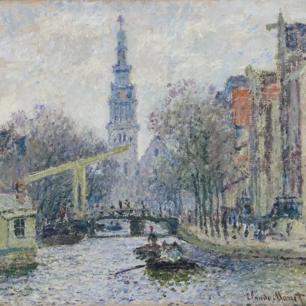 Impressionism: Canal a Amsterdam, 1874  by Claude Monet