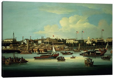 A View of the Hongs Canvas Art Print