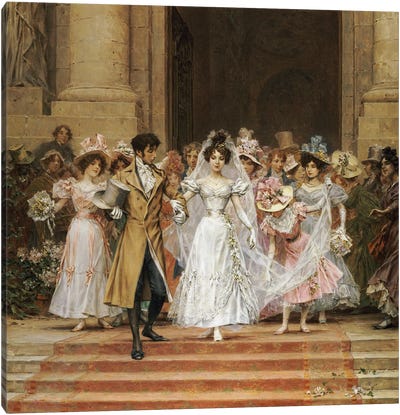 The Wedding, Church of St. Roch, Paris  Canvas Art Print