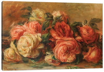 Discarded Roses  Canvas Art Print - Pierre Auguste Renoir