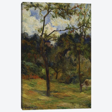 Normandy Landscape: Cow in a Meadow, 1884  Canvas Print #BMN5039} by Paul Gauguin Canvas Wall Art