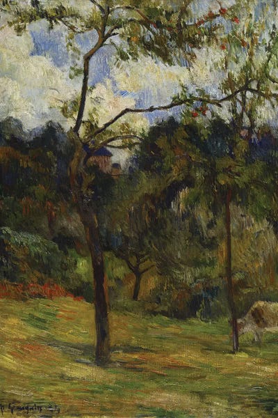 Normandy: Normandy Landscape: Cow in a Meadow, 1884  by Paul Gauguin