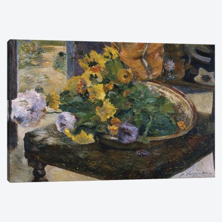 To Make a Bouquet, 1880  Canvas Print #BMN5045} by Paul Gauguin Canvas Art
