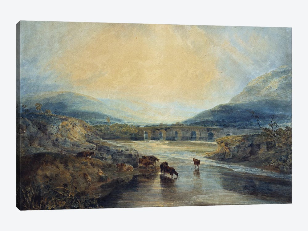 Abergavenny Bridge, Monmouthshire: Clearing Up After a Showery Day  1-piece Canvas Art