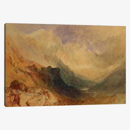 An Alpine Valley, probably the Val d'Aosta  Canvas Print #BMN5052} by J.M.W. Turner Canvas Art