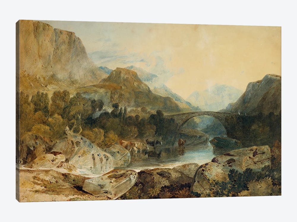 Rosthwaite Bridge, Borrowdale, c.1802  by J.M.W. Turner 1-piece Canvas Wall Art
