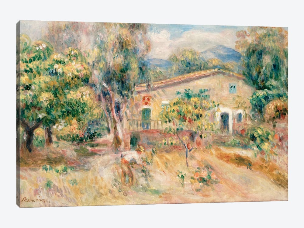 Collettes Farmhouse, Cagnes, 1910  by Pierre-Auguste Renoir 1-piece Canvas Art