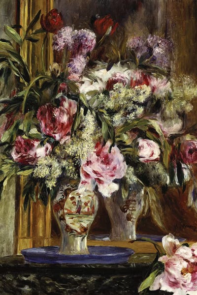 Vase of Flowers, 1871  by Pierre-Auguste Renoir canvas print