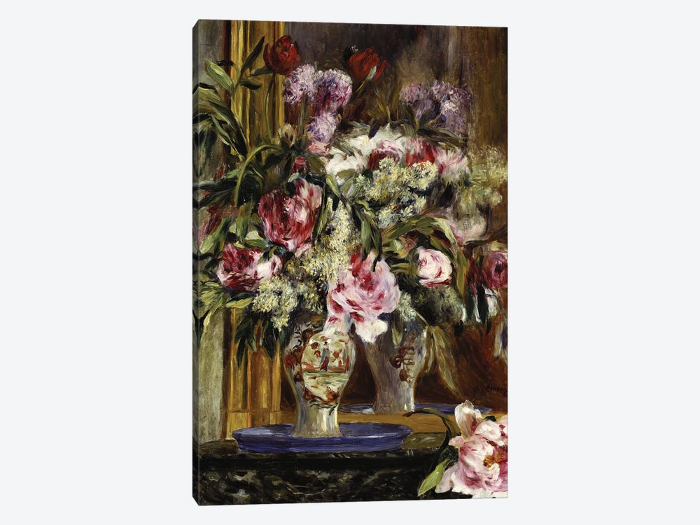 Vase of Flowers, 1871  by Pierre-Auguste Renoir 1-piece Art Print