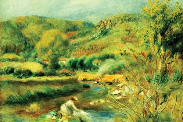 Impressionism: The Washerwoman, c.1891  by Pierre-Auguste Renoir