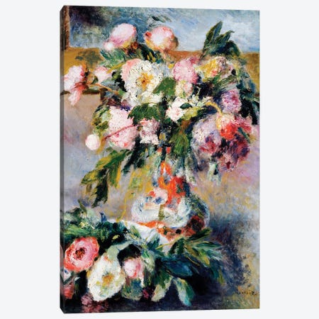 Peonies, 1878  Canvas Print #BMN5069} by Pierre Auguste Renoir Art Print