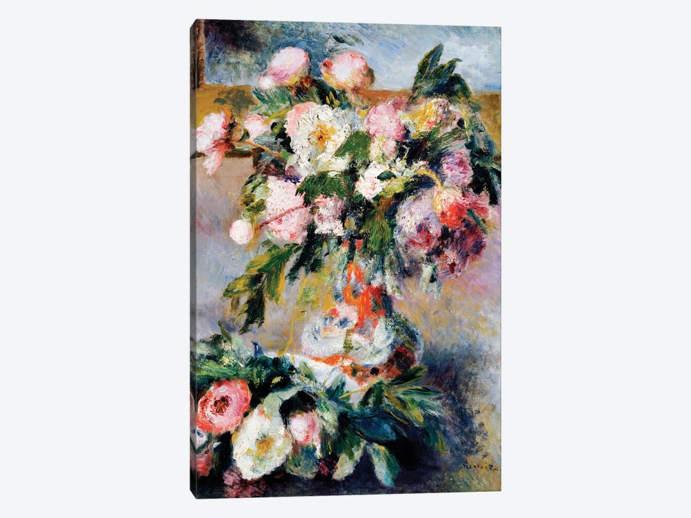 Peonies, 1878  by Pierre-Auguste Renoir 1-piece Canvas Artwork