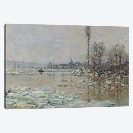 Breakup of Ice, 1880  Canvas Print #BMN506} by Claude Monet Canvas Wall Art