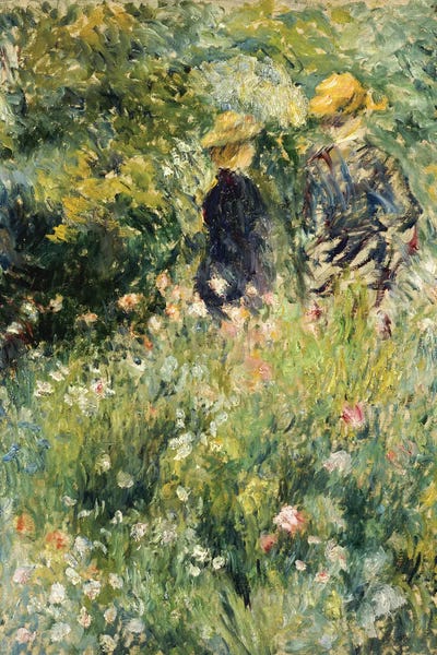 Impressionism: Conversation in a Rose Garden, 1876  by Pierre-Auguste Renoir