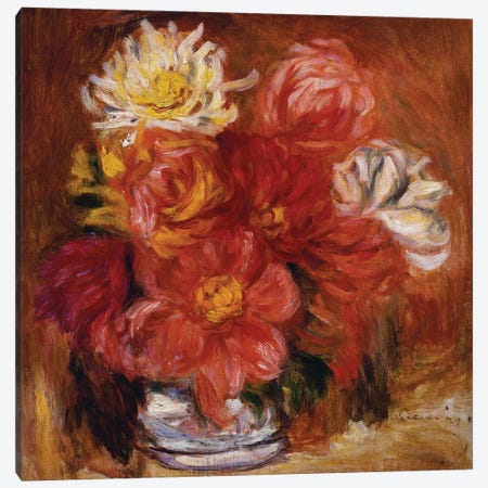 Dahlia, c.1890  Canvas Print #BMN5071} by Pierre-Auguste Renoir Canvas Artwork