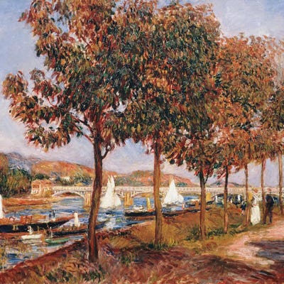The Bridge at Argenteuil  by Pierre-Auguste Renoir metal wall art
