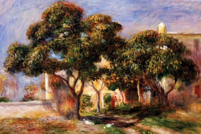 The Medlar Trees  by Pierre-Auguste Renoir canvas print
