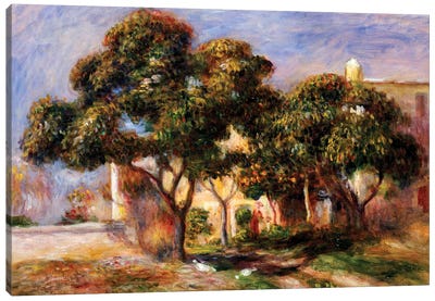 The Medlar Trees  Canvas Art Print - Pierre Auguste Renoir