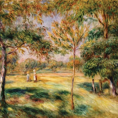 The Glade, 1895  by Pierre-Auguste Renoir metal wall art