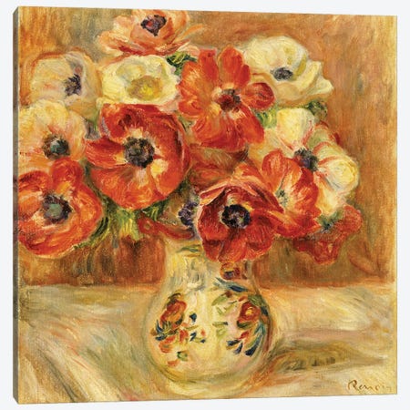Still Life with Anemones  Canvas Print #BMN5077} by Pierre-Auguste Renoir Canvas Print