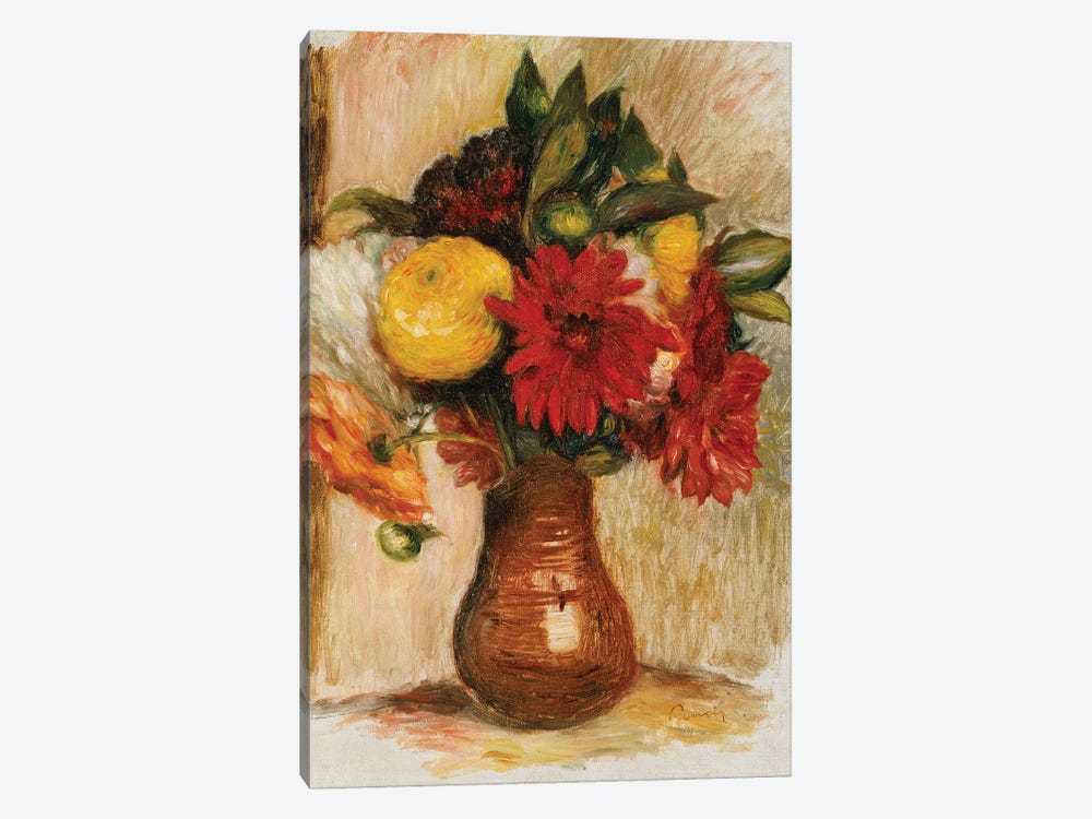 Bouquet of Flowers in a Stone Jug  1-piece Canvas Wall Art