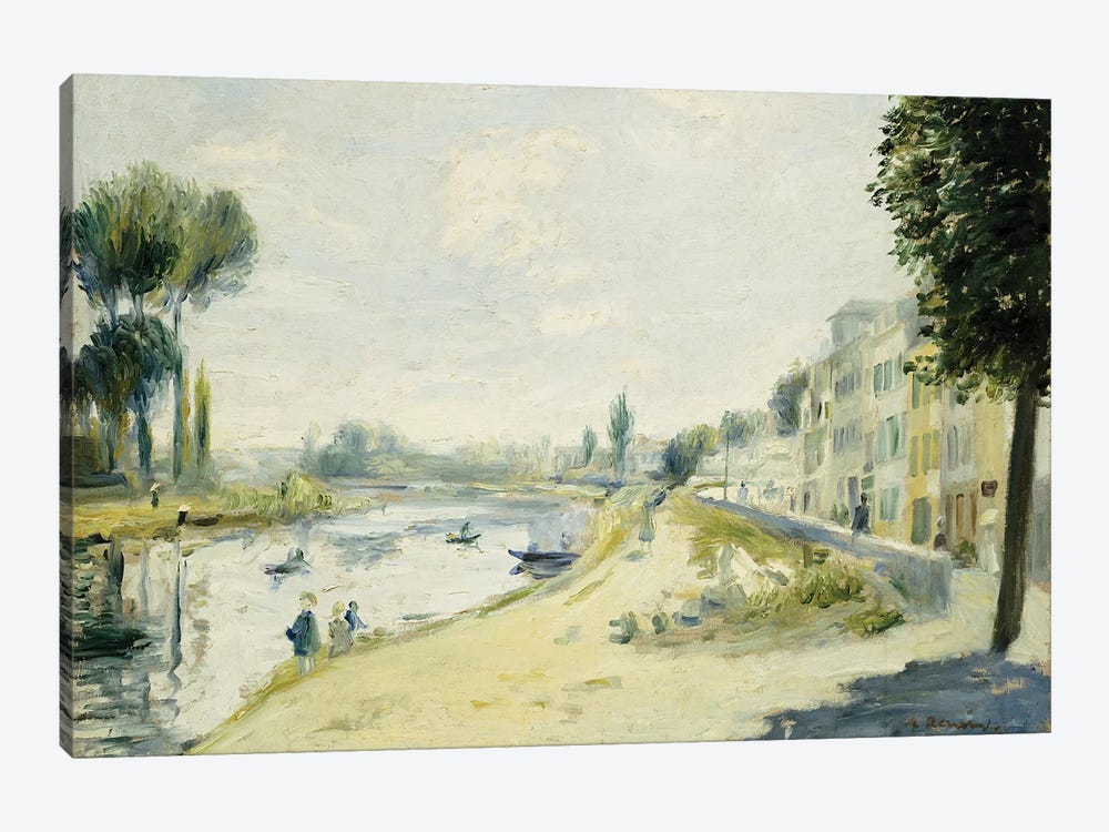 The Banks of the Seine at Bougival, c.1875  by Pierre-Auguste Renoir 1-piece Canvas Artwork