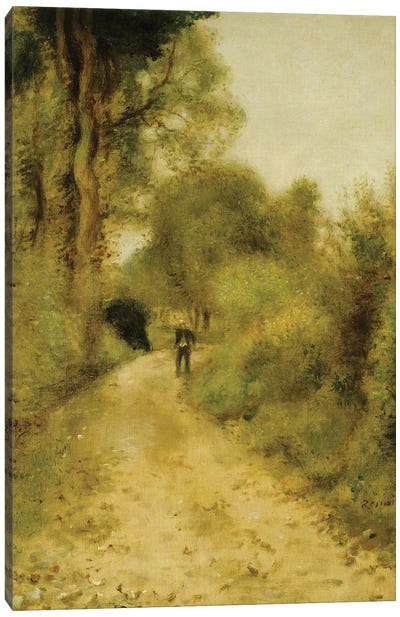 On the Path  Canvas Art Print - Pierre Auguste Renoir