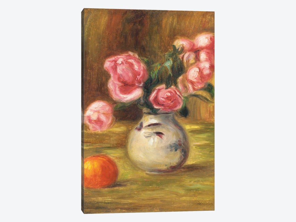 Vase of Roses and an Orange, 1910  1-piece Canvas Wall Art