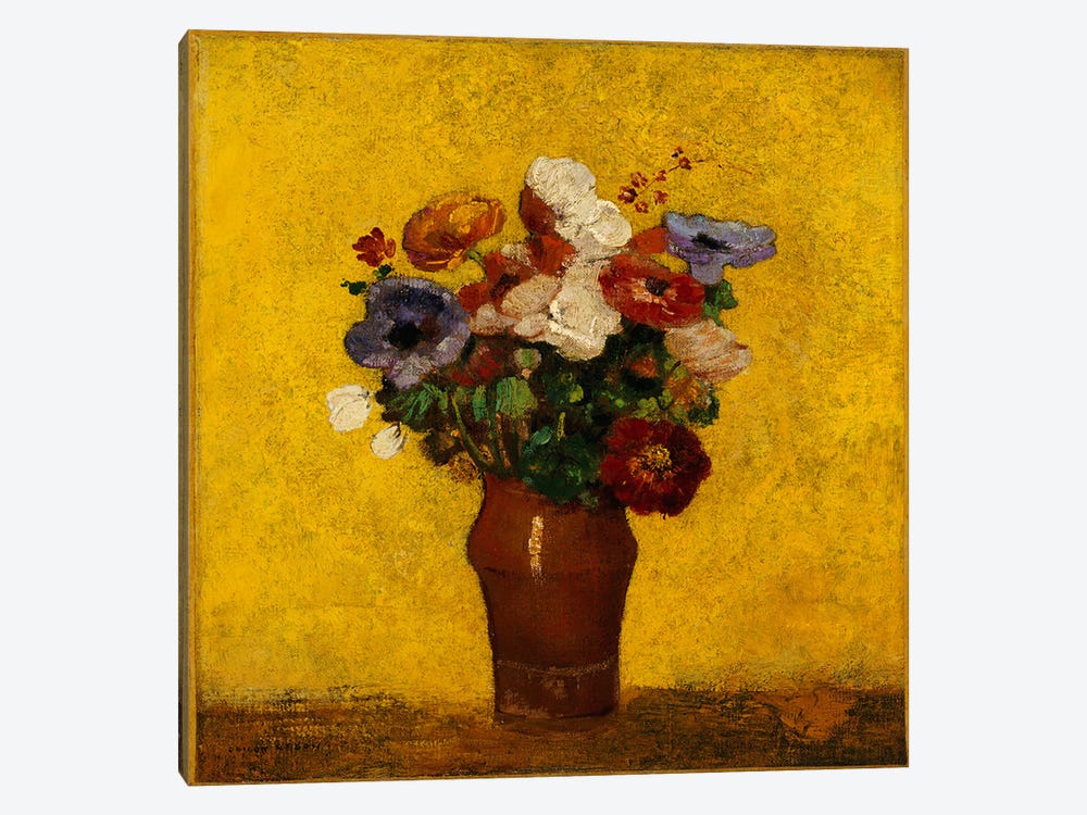 Flowers  by Odilon Redon 1-piece Canvas Print