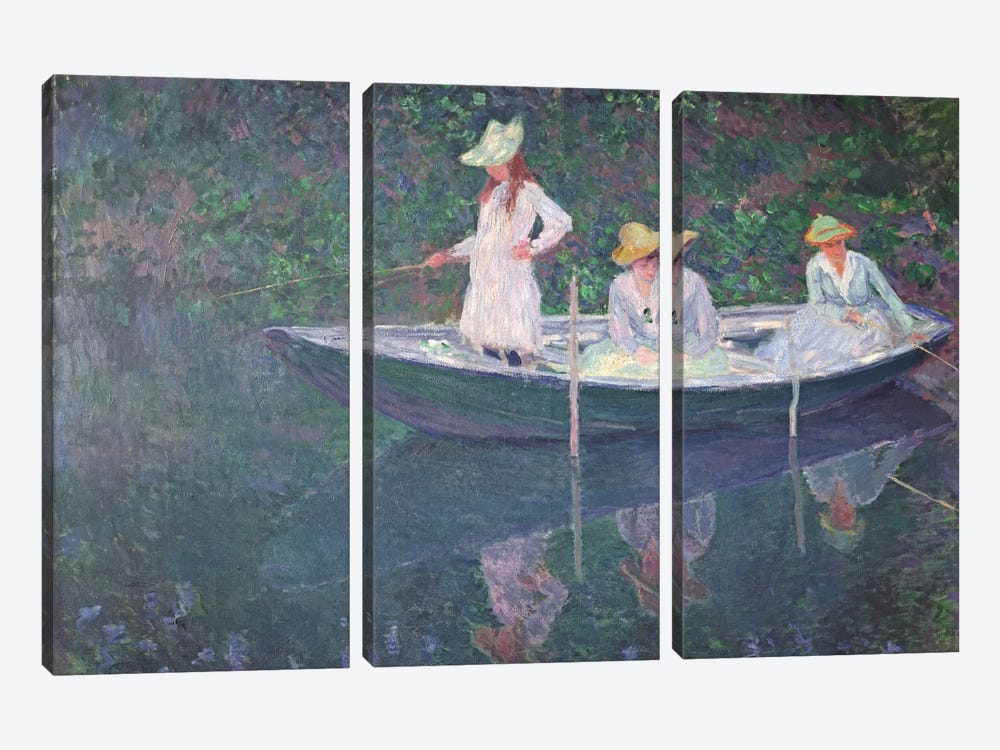 The Boat at Giverny, c.1887  by Claude Monet 3-piece Art Print