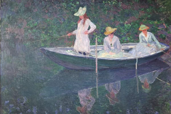 Rowboats: The Boat at Giverny, c.1887  by Claude Monet