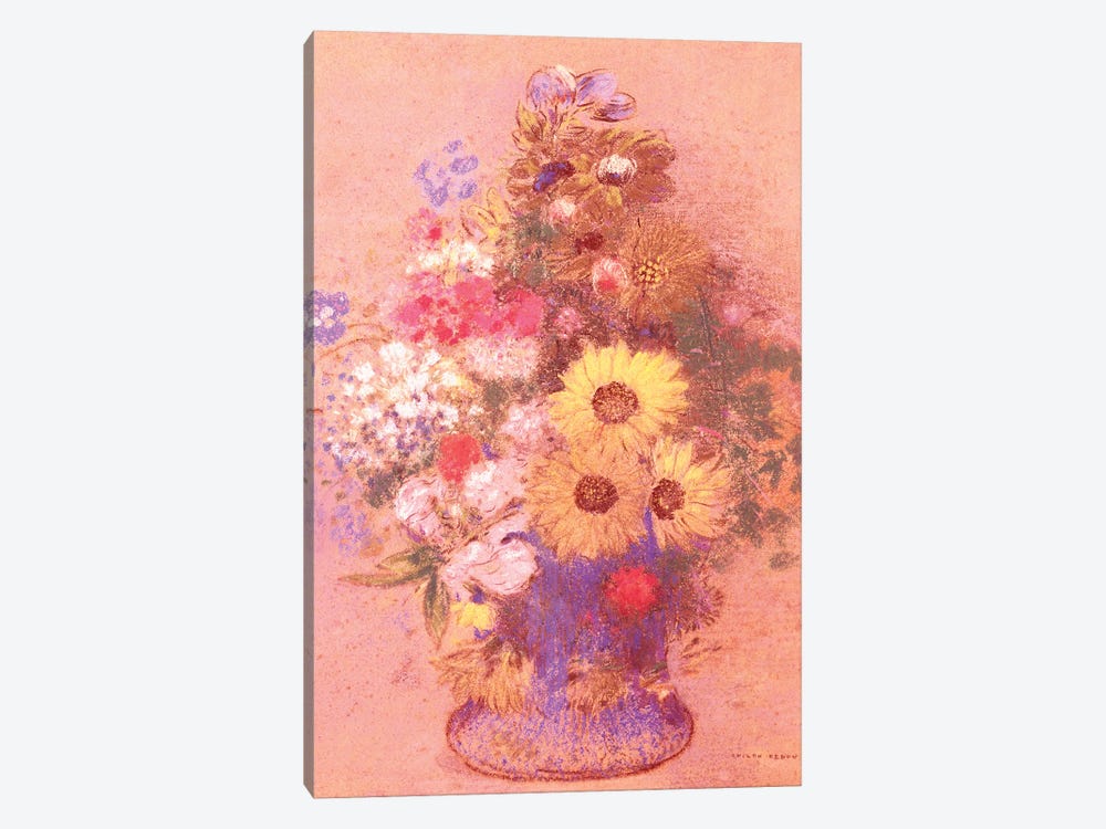 Vase of Flowers  by Odilon Redon 1-piece Canvas Artwork