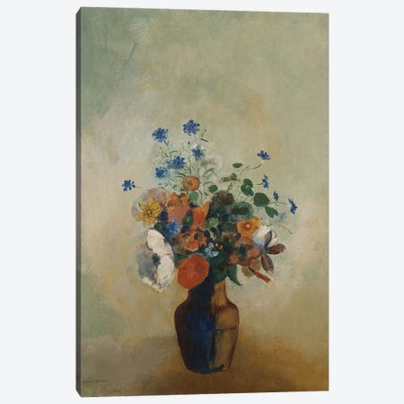 Wild Flowers, c.1902  Canvas Print #BMN5091} by Odilon Redon Canvas Art