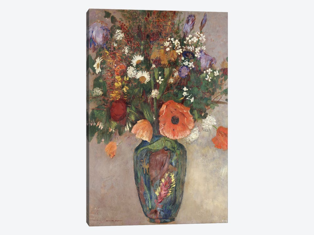 Bouquet of Flowers in a Vase 1-piece Canvas Art