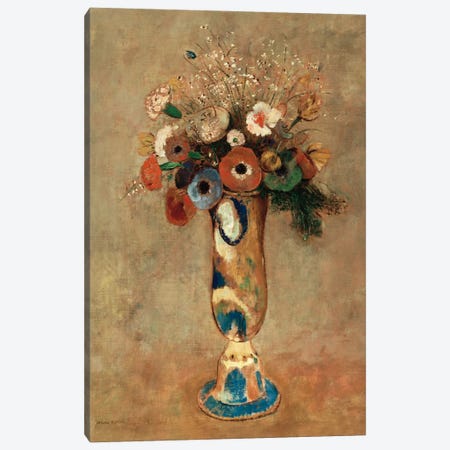 Vase of Flowers, 1912  Canvas Print #BMN5094} by Odilon Redon Canvas Art Print