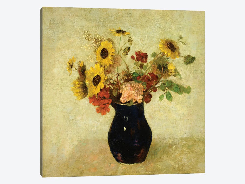 Vase of Flowers by Odilon Redon 1-piece Canvas Artwork